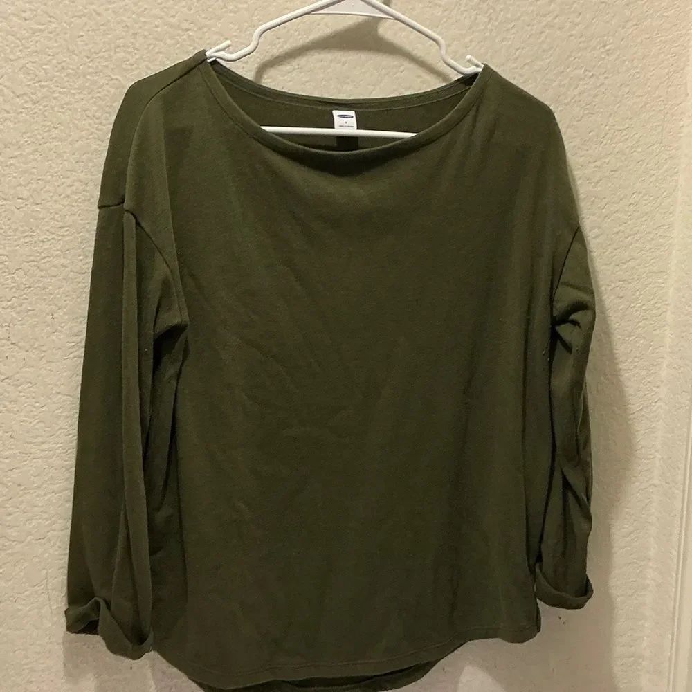 Old Navy Forest Green Long Sleeve Women's Top
